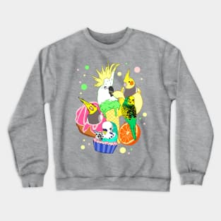 birb food pattern Crewneck Sweatshirt